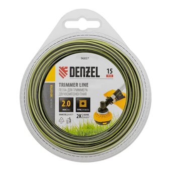  Леска для садовых триммеров Denzel 96837 SkyCutter d-2мм L-15м 
