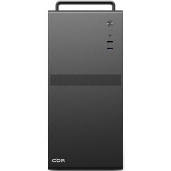  Корпус CBR V205 (PCC-MATX-V205-WPSU), Minitower, без БП, mATX, 1*USB 3.0, 1*USB 2.0, HD Audio+Mic, ручка, каркас металл 1.8мм, Black 