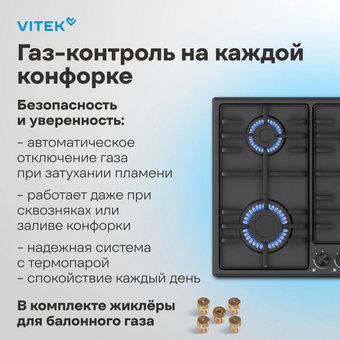  Варочная поверхность Vitek VGH 6410 MBK белый 