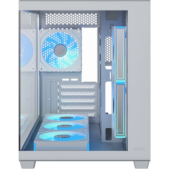  Корпус XASTRA QW500M 6ARGB-C10-UC White (QW500M-6FM12A-C10-UC-WH) mATX/Aquarium/Screewless/ 6x120mm ARGB PWM FM fans/Argb+PWM HUB 10port/Type-C 