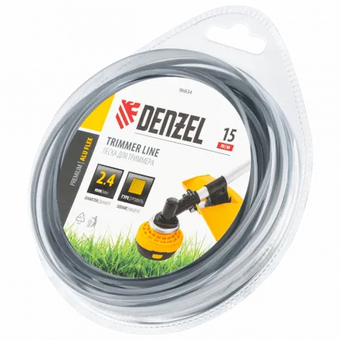  Леска для садовых триммеров Denzel Aluflex (96834) d-2.4мм L-15м 