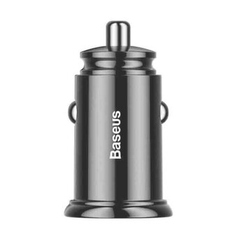  АЗУ Baseus CCALL-YD01 Circular Plastic A+A 30W Dual QC3.0 Quick Car Charger Black 