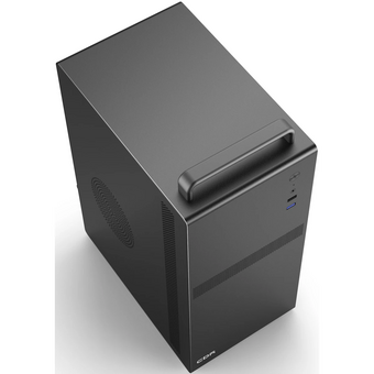  Корпус CBR V205 (PCC-MATX-V205-WPSU), Minitower, без БП, mATX, 1*USB 3.0, 1*USB 2.0, HD Audio+Mic, ручка, каркас металл 1.8мм, Black 