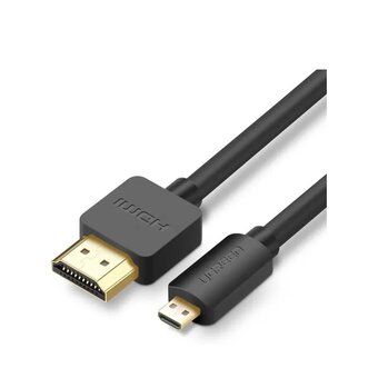  Кабель UGREEN HD127 (30148) Micro HDMI to HDMI Cable, 1м черный 