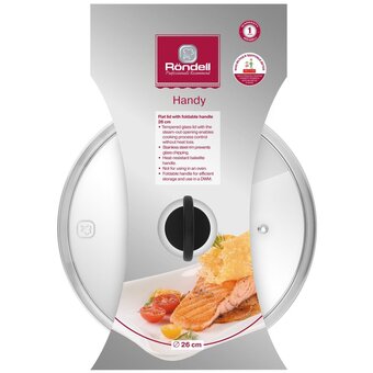  Крышка Rondell Handy RDA-1687 d-26см крыш.прозрачный руч.черная 