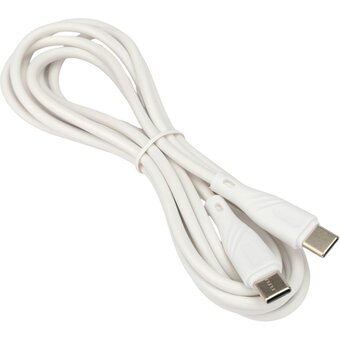  Кабель CABLEXPERT CCB-USB2-CMCMO1-2MW USB 2.0 Type-C-Type-C, 2м 3 А, 60Вт, PD/QC3.0, медь, белый 