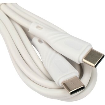  Кабель CABLEXPERT CCB-USB2-CMCMO1-2MW USB 2.0 Type-C-Type-C, 2м 3 А, 60Вт, PD/QC3.0, медь, белый 