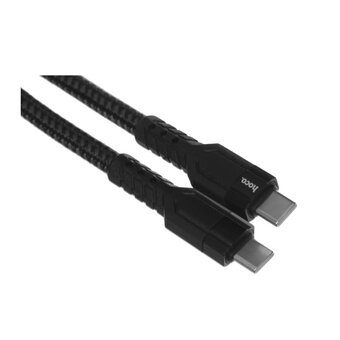  Дата-кабель HOCO U110 Type-C to Type-C 60W черный 