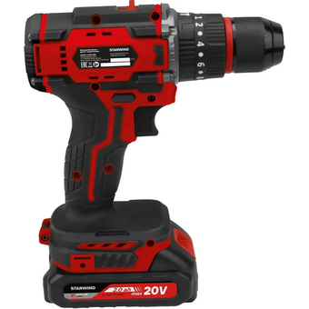  Дрель-шуруповерт аккумуляторная STARWIND CD20-2.0/2.0hS1 