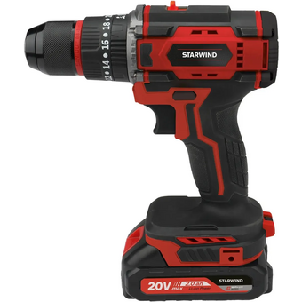  Дрель-шуруповерт аккумуляторная STARWIND CD20-2.0/2.0hS1 