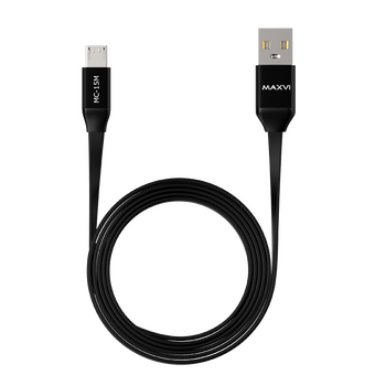  Кабель Maxvi MC-15M black, USB-A-microUSB, 2A 