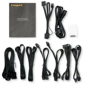  Блок питания HSPD HST-850GF-BK 850W 80+ Gold (ATX, 2.52, Full modular, 1x24(20+4)pin 600mm, 2xCPU 8(4+4)pin 700mm, 2xPCIe*2 8(6+2)pin 