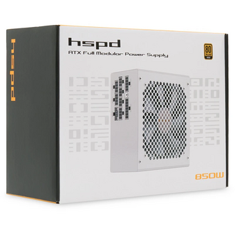  Блок питания HSPD HST-850GF-WH 850W 80+ Gold (ATX, 2.52, PCIe 5.1, Full modular, 1x24(20+4)pin 600mm, 1xCPU*2 8(4+4)pin 700mm 