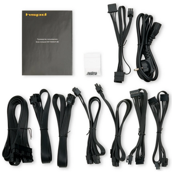  Блок питания HSPD HST-1000GF-BK 1000W 80+ Gold (ATX, 2.52, Full modular, 1x24(20+4)pin 600mm, 2xCPU 8(4+4)pin 700mm, 2xPCIe*2 8(6+2)pin 