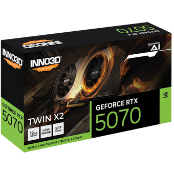  Видеокарта INNO3D RTX5070 Twin X2 12GB (N50702-12D7-195064N) GDDR7 192bit 3xDP HDMI 3Fan RTL 