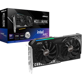  Видеокарта ASRock Intel Arc B580 Challenger 12GB OC (B580 CL 12GO) //B580, HDMI, DP*3, 12G, D6 