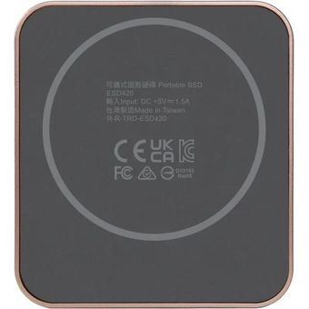  SSD Transcend ESD420 (TS1TESD420G) 1TB USB 3.2 Gen 2.2 Type-C (R/W - 2000/2000 MB/s) Champagne Gold MagSafe 