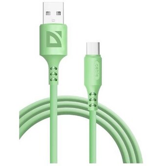  USB кабель DEFENDER F207 TypeC (87106GRN) 1м 2.4А green 
