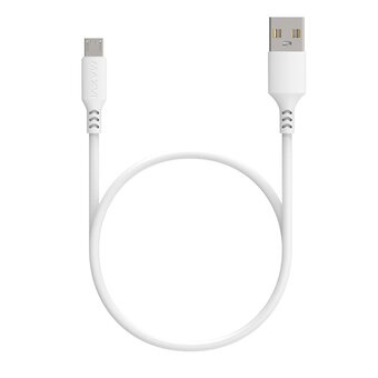  Кабель Maxvi MC-A01 plus white USB-A-microUSB, 2A 