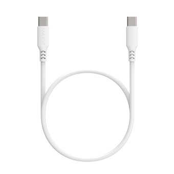  Кабель Maxvi MC-A20 white Type-C-Type-C, 2A 