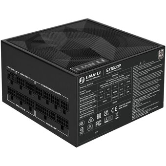  Блок питания Lian Li SX1000P (G9P.SX1000P.B000.RU) / Black / ATX 3.1, 1000W, 80 Plus Platinum, PCIe 5.1, APFC, 120mm FDB Fan, Fully Modular 