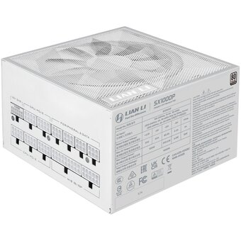  Блок питания Lian Li SX1000P (G9P.SX1000P.W000.RU) / White / ATX 3.1, 1000W, 80 Plus Platinum, PCIe 5.1, APFC, 120mm FDB Fan, Fully Modular 