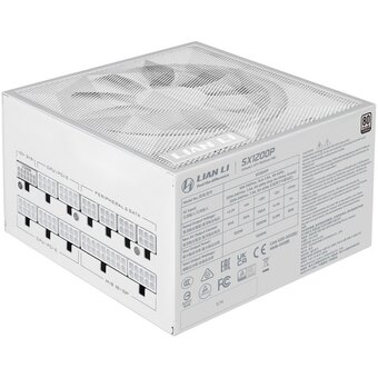  Блок питания Lian Li SX1200P (G9P.SX1200P.W000.RU) / White / ATX 3.1, 1200W, 80 Plus Platinum, PCIe 5.1, APFC, 120mm FDB Fan, Fully Modular 