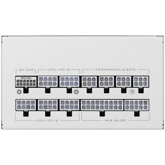  Блок питания Lian Li SX0850P (G9P.SX0850P.W000.RU) / White / ATX 3.1, 850W, 80 Plus Platinum, PCIe 5.1, APFC, 120mm FDB Fan, Fully Modular 