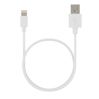  Кабель Maxvi MC-03 white USB-A-Lightning 