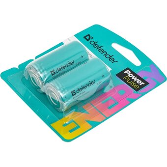  Батарейка алкалиновая DEFENDER LR14-2BL С PowerPulse (56214) блистер 
