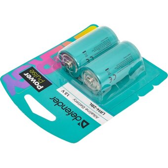  Батарейка алкалиновая DEFENDER LR14-2BL С PowerPulse (56214) блистер 