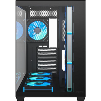  Корпус XASTRA QW500 7ARGB-C10-UC Black (QW500-7FM12A-C10-UC) ATX/Aquarium/Screewless/7x120mm ARGB PWM FM fans/Argb+PWM HUB 10port/Type-C 