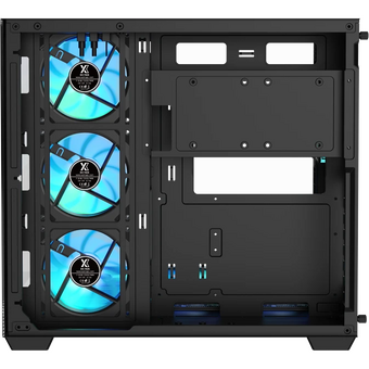  Корпус XASTRA QW500 7ARGB-C10-UC Black (QW500-7FM12A-C10-UC) ATX/Aquarium/Screewless/7x120mm ARGB PWM FM fans/Argb+PWM HUB 10port/Type-C 