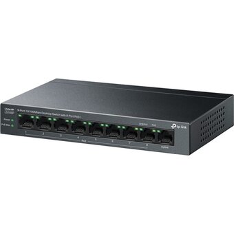  Коммутатор TP-Link LS109P (L2) 9x100Мбит/с 8PoE 8PoE+ 63W неуправляемый 