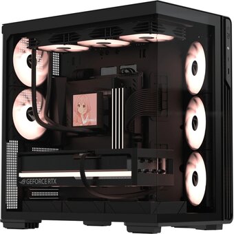  Корпус Formula Crystal Z7 черный без БП ATX 11x120mm 4x140mm 1xUSB3.0 1xUSB3.1 audio bott PSU 