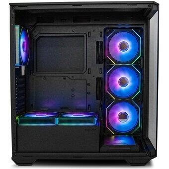  Корпус XASTRA Q600 6ARGB-C10-UC Black (Q600-6FM12A-C10-UC) ATX/Aquarium/Screewless/6x120mm ARGB PWM FM fans/Argb+PWM HUB 10port/ Type-C 