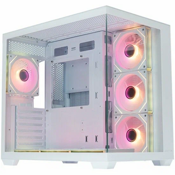  Корпус XASTRA QW500 7ARGB-C10-UC White (QW500-7FM12A-C10-UC-WH) ATX/Aquarium/Screewless/7x120mm ARGB PWM FM fans/Argb+PWM HUB 10port/Type-C 