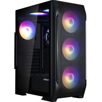  Корпус ZALMAN N7 Plus V2, ATX, Black, Window, 1xCombo (3.5” or 2.5”), 1 x 3.5”, 3 x 2.5”, 2xUSB2.0, 1xUSB3.0, Front 3x120mm RGB, Rear 1x120mm RGB 
