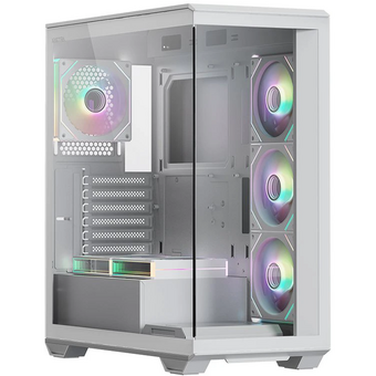  Корпус XASTRA Q600 6ARGB-C10-UC White (Q600-6FM12A-C10-UC-WH) ATX/Aquarium/Screewless/6x120mm ARGB PWM FM fans/Argb+PWM HUB 10port/ Type-C 