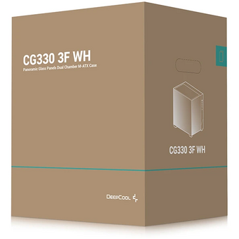  Корпус Deepcool CG330 3F WH без БП, боковое окно (панорама), 3x120mm ARGB PWM вентилятора, белый, mATX 
