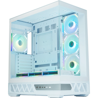  Корпус XASTRA Q700 7ARGB-FS-C10-UC White (Q700-7FS12A-C10-UC-WH)ATX/Aquarium/Screewless/7x120mm ARGB PWM DaisyChain FS fans/Argb+PWM HUB 10port/Type C 