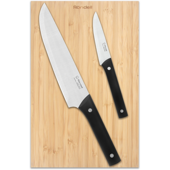  Набор ножей кухонных Rondell Mustang RD-1977 компл 3предм. разд.дос. дерево/черный блистер 