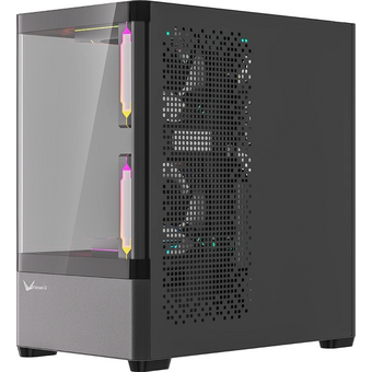  Корпус Formula Crystal U1M черный без БП mATX 1xUSB3.0 1xUSB3.1 audio bott PSU 