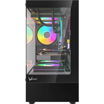  Корпус FORMULA Crystal Z1CM Plus AR black (MiniTower, mATX, без БП, USB Type-A+USB Type-C) 