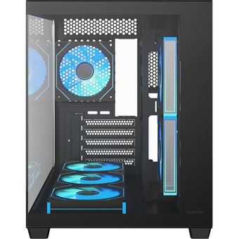  Корпус XASTRA QW500M 6ARGB-C10-UC Black (QW500M-6FM12A-C10-UC) mATX/Aquarium/Screewless/ 6x120mm ARGB PWM FM fans/Argb+PWM HUB 10port/Type-C 