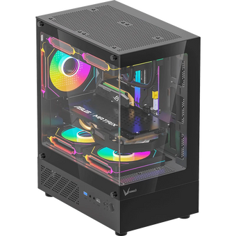  Корпус FORMULA Crystal Z1CM Plus AR black (MiniTower, mATX, без БП, USB Type-A+USB Type-C) 