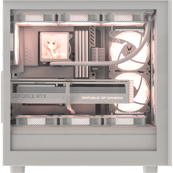  Корпус Formula V Line Mana Stone White AR, ATX, Type-C*1, USB2.0*1, USB3.0*1, Front 3x120mm ARGB, Rear 1x120mm ARGB 