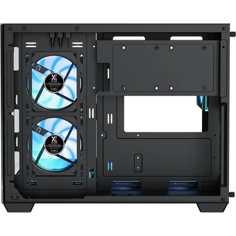  Корпус XASTRA QW500M 6ARGB-C10-UC Black (QW500M-6FM12A-C10-UC) mATX/Aquarium/Screewless/ 6x120mm ARGB PWM FM fans/Argb+PWM HUB 10port/Type-C 