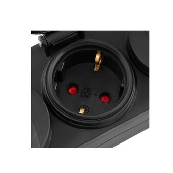  Сетевой удлинитель Buro BU-PS3.20/FRB-16 20м (3 розетки) черный 