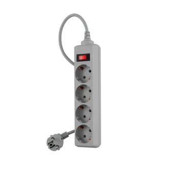  Сетевой фильтр Buro 400SL-1-G 1.5м (4 розетки) серый 